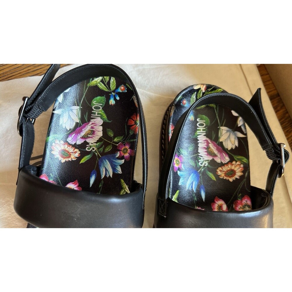 $258 NIB Johnny Was Double Band Leather Sandal Size 10 Ombre Multicolor Floral - Picture 5 of 10